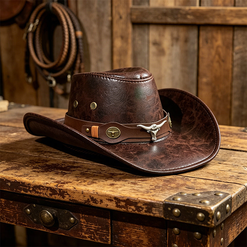 🤠 Cowboyhatt i westernstil med knastrande yta
