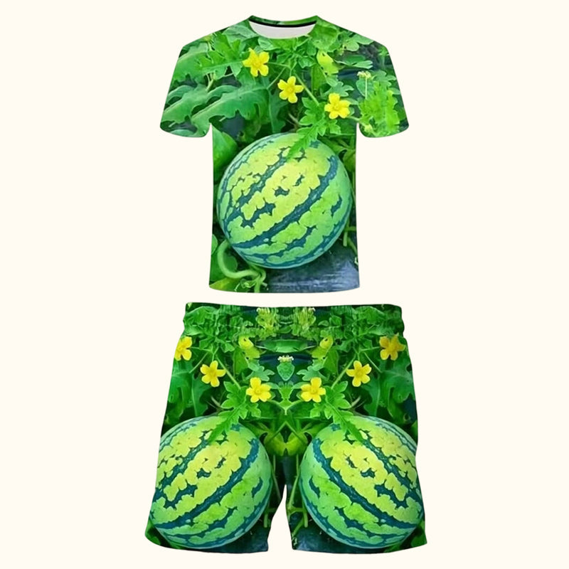 🍉 Set med roliga T-shirts med vattenmelonmotiv