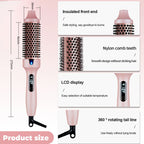 2-in-1 Fluffy Hair Straightening Comb & Curling Iron