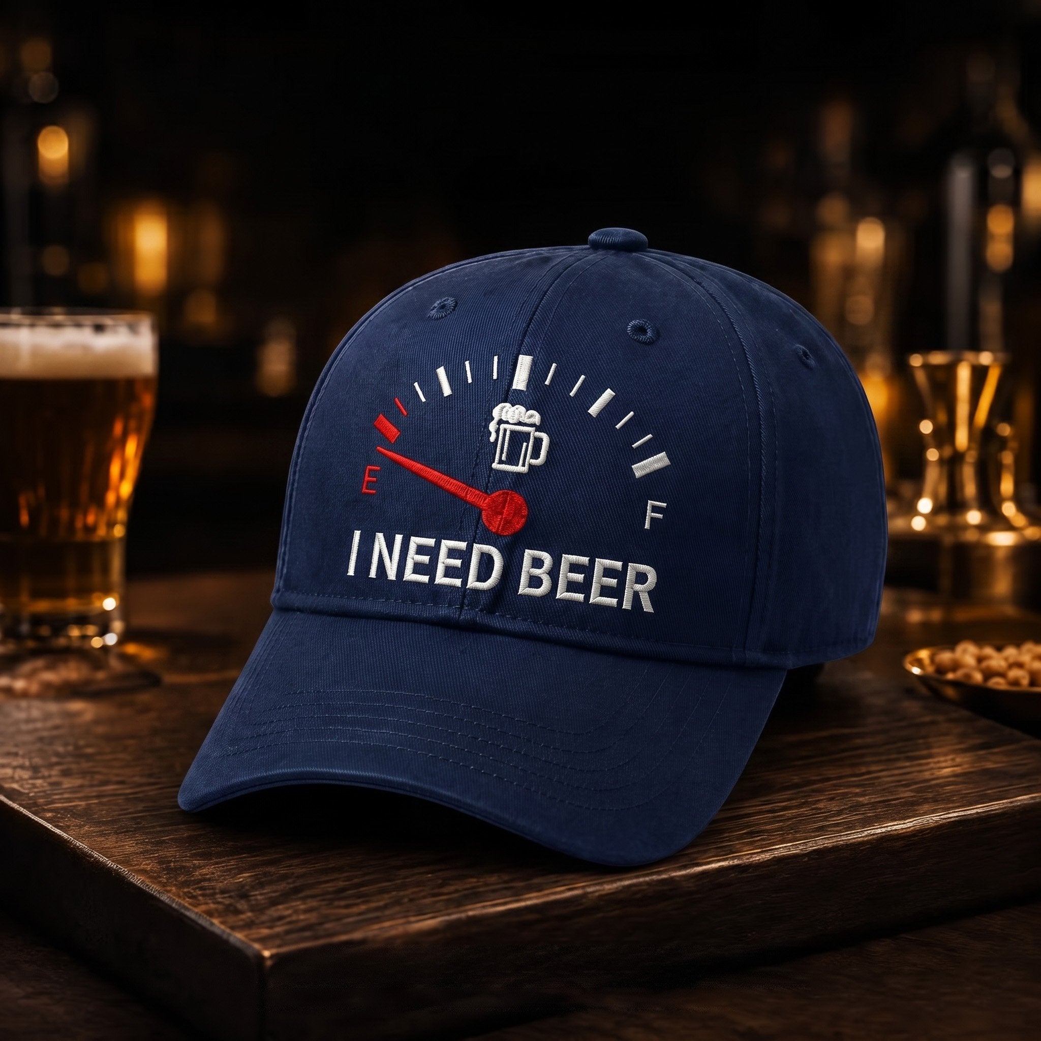🔥SISTA DAGEN 50 % RABATT – 🍺 Baseballkeps med broderiet ”I NEED BEER” – Unisex-minneskeps