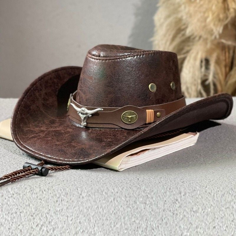 🤠 Cowboyhatt i westernstil med knastrande yta