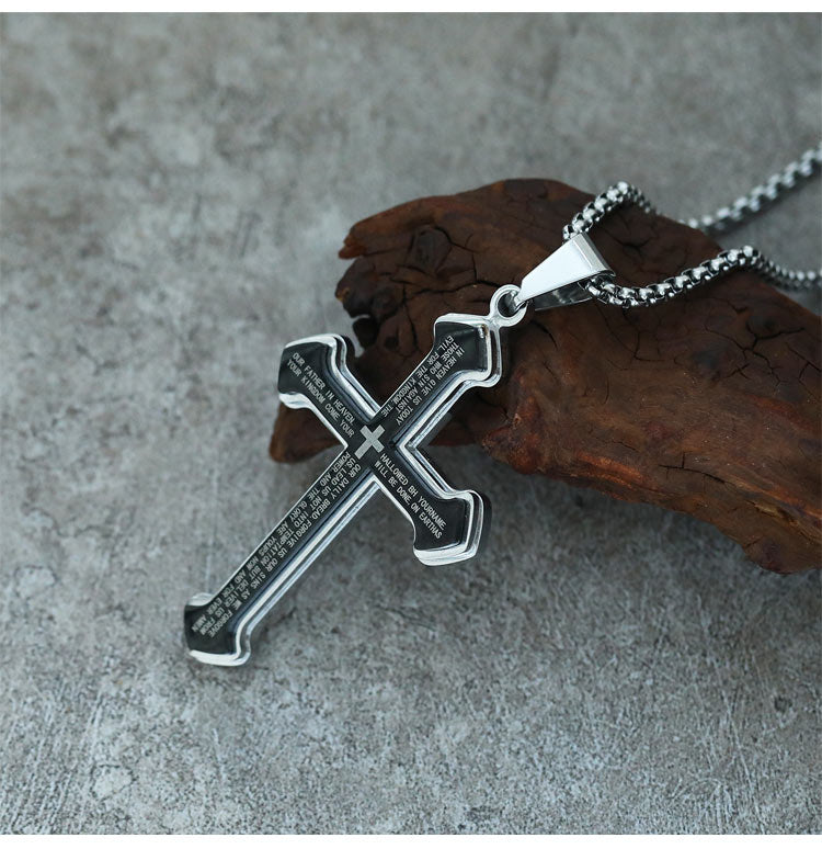 ✝️ Korshalsband med ”Fader vår” – Unisex