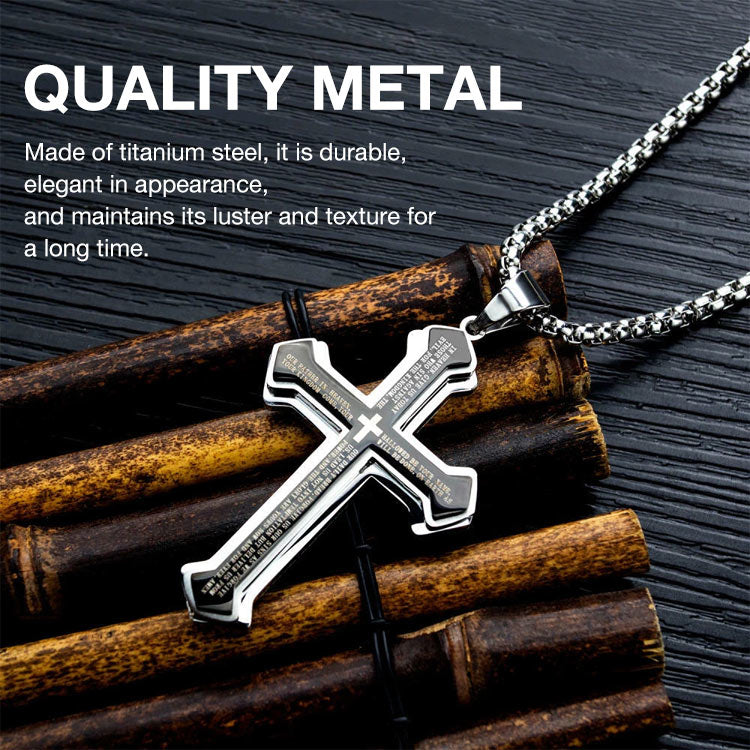 ✝️ Korshalsband med ”Fader vår” – Unisex