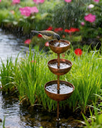 🌧️ Regnfångare – Växtstöd🐦 Trädgårdsdekoration i metall