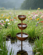 🌧️ Regnfångare – Växtstöd🐦 Trädgårdsdekoration i metall