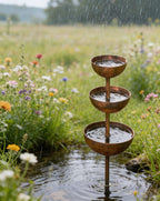 🌧️ Regnfångare – Växtstöd🐦 Trädgårdsdekoration i metall
