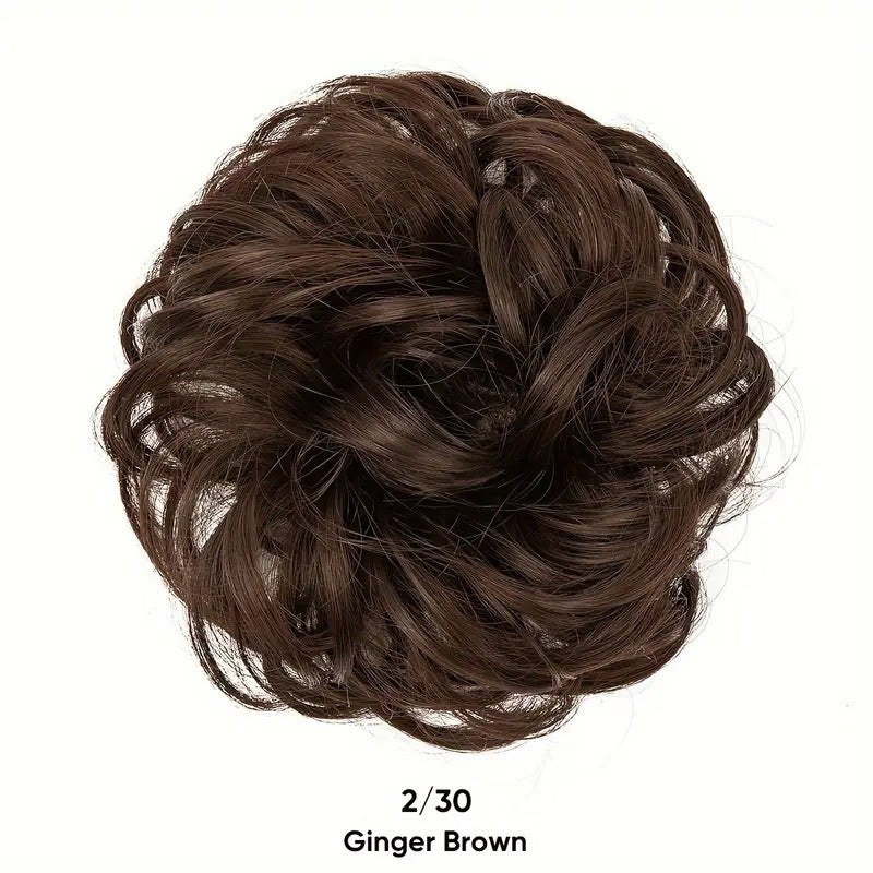 💁‍♀️Quick‑Fit Voluminous Hair Wrap | Realistisk syntetisk hårknut för vardagsbruk och festliga tillfälle