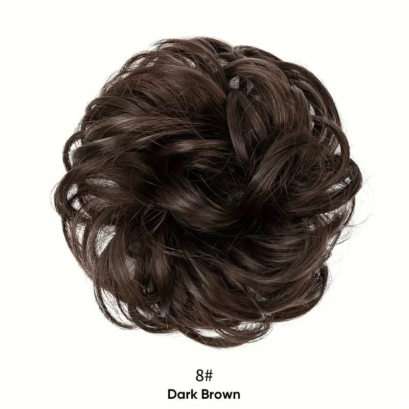 💁‍♀️Quick‑Fit Voluminous Hair Wrap | Realistisk syntetisk hårknut för vardagsbruk och festliga tillfälle