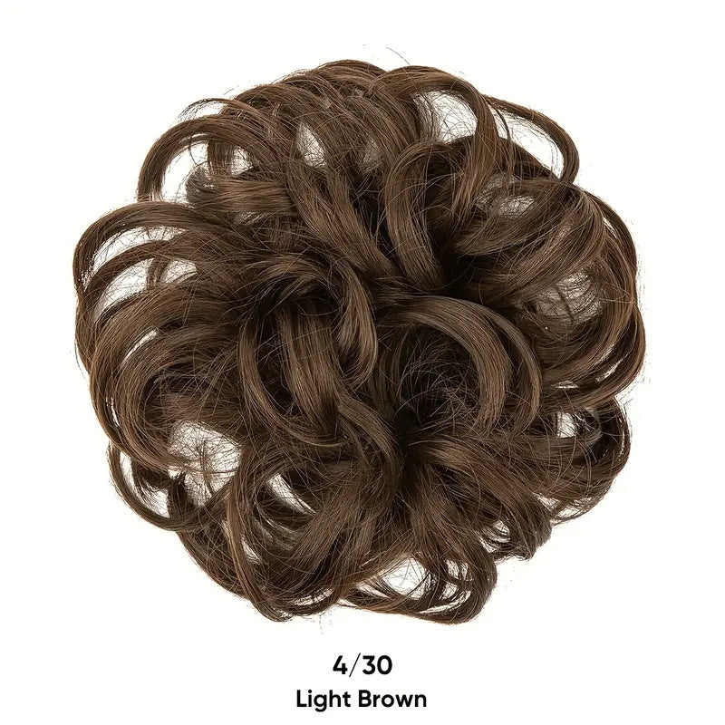 💁‍♀️Quick‑Fit Voluminous Hair Wrap | Realistisk syntetisk hårknut för vardagsbruk och festliga tillfälle