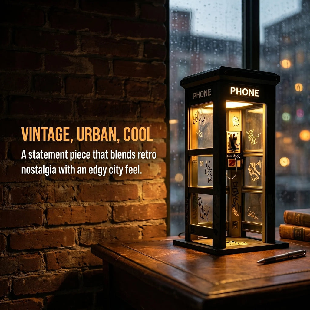 📞50 % RABATT JUST NU✨Stämningsbelysning i form av en vintage telefonkios