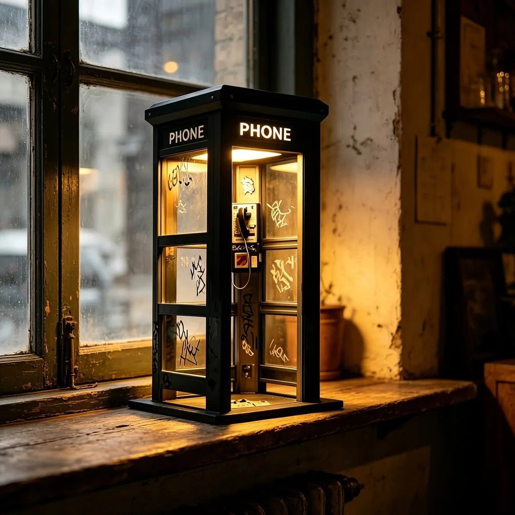 📞50 % RABATT JUST NU✨Stämningsbelysning i form av en vintage telefonkios
