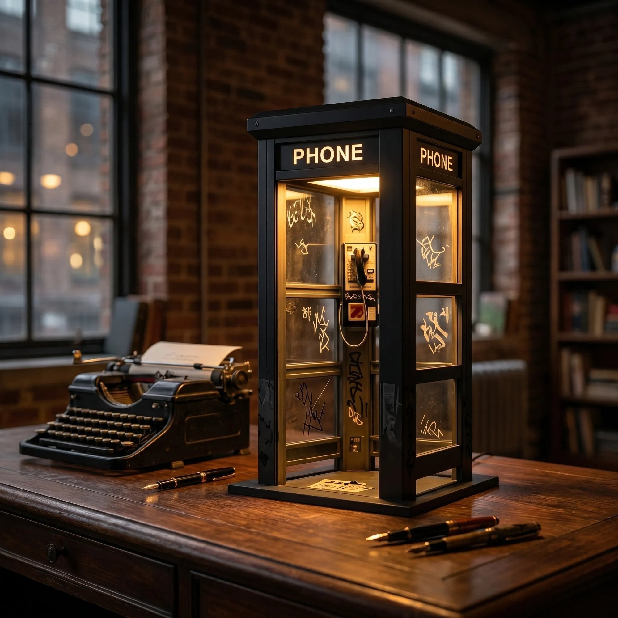 📞50 % RABATT JUST NU✨Stämningsbelysning i form av en vintage telefonkios