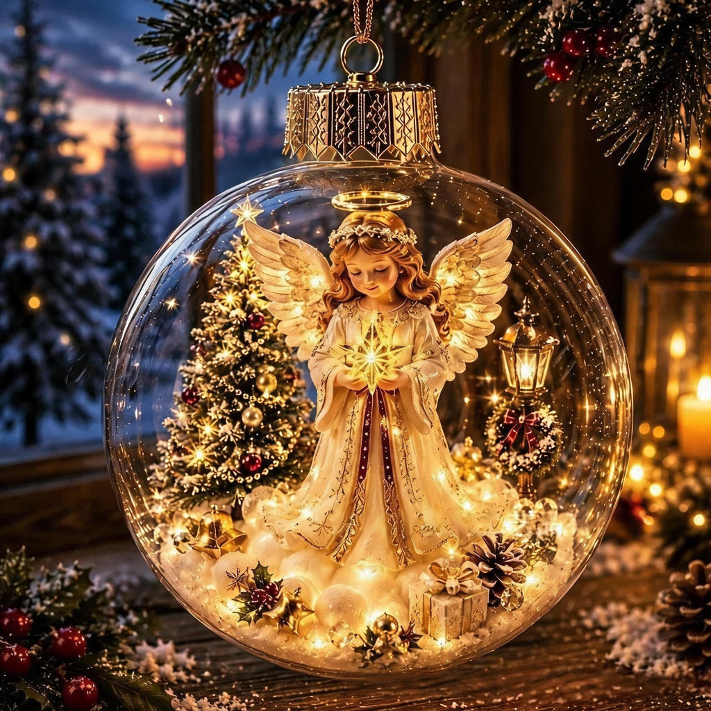 🎄Lysande juldiorama-julgranskula – En liten vintervärld i dina händer