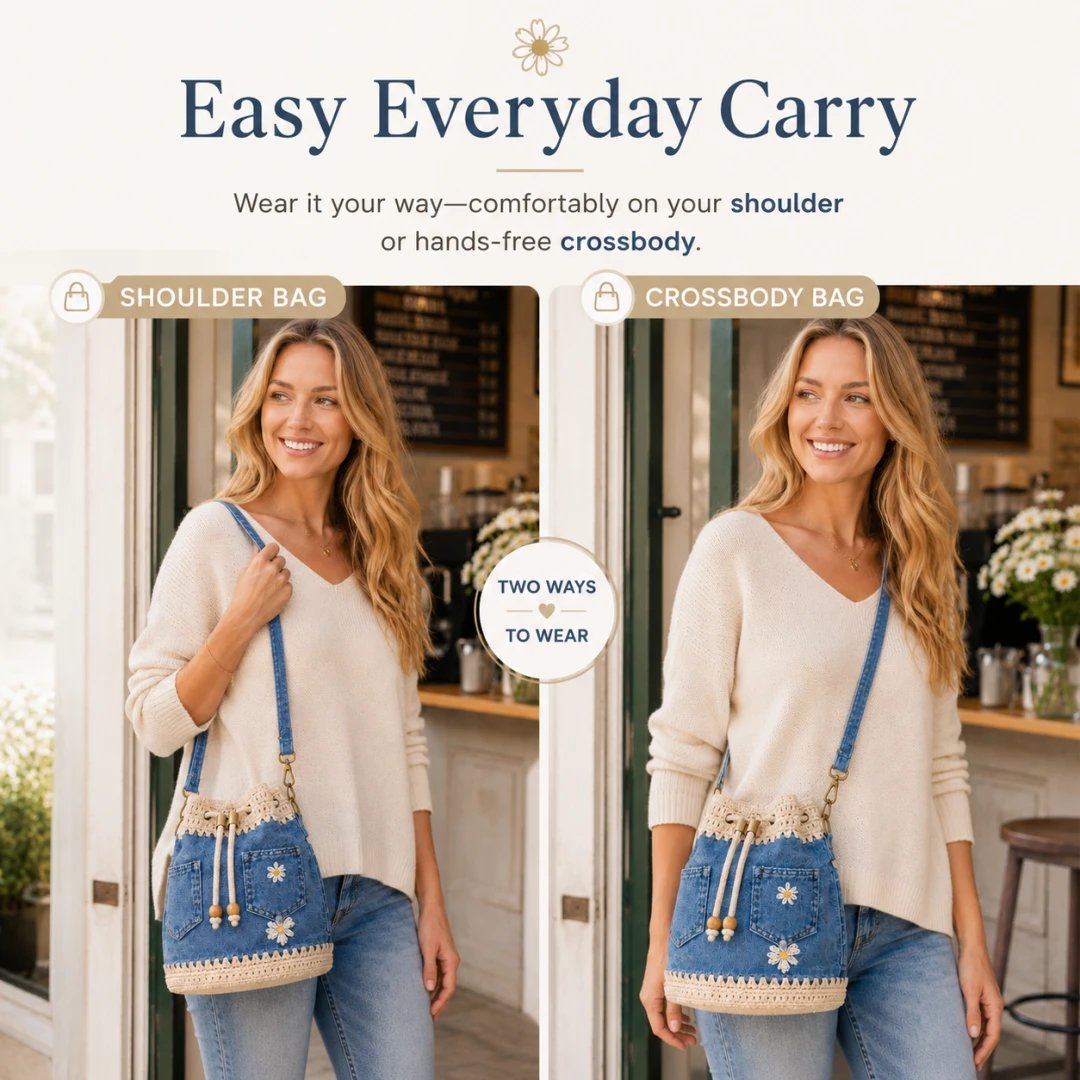 🔥REA – 50 % RABATT✨👜Vävd väska i denim
