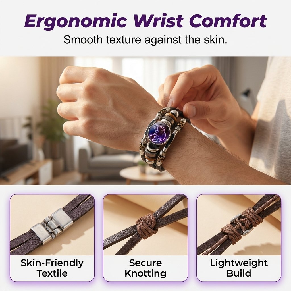 🌌 Armband med astrologiskt tecken som lyser upp i mörkret