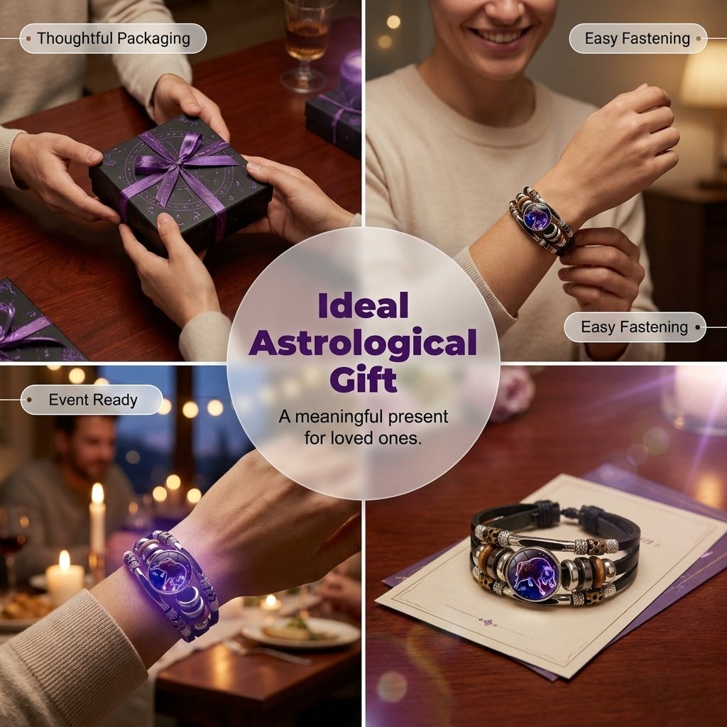 🌌 Armband med astrologiskt tecken som lyser upp i mörkret