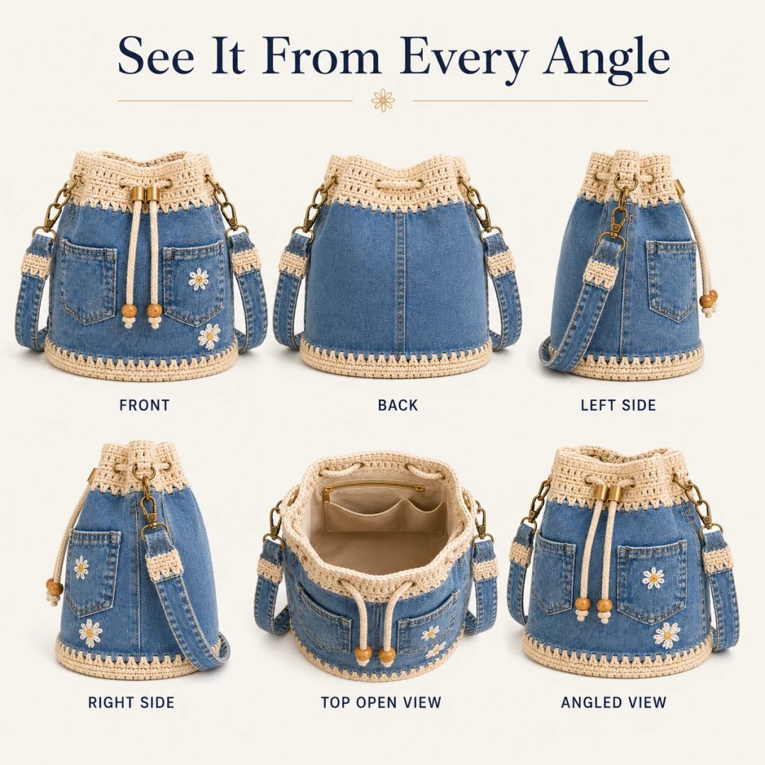🔥REA – 50 % RABATT✨👜Vävd väska i denim