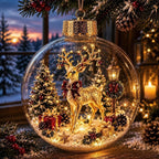 🎄Lysande juldiorama-julgranskula – En liten vintervärld i dina händer