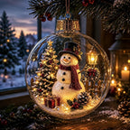 🎄Lysande juldiorama-julgranskula – En liten vintervärld i dina händer