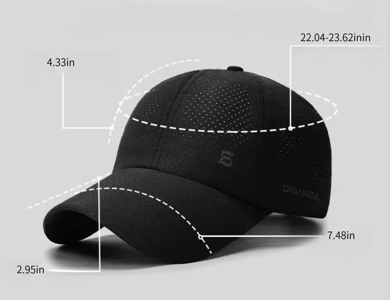 Snabbttorkande basebollkeps med UV-skydd – Andningsbar och justerbar unisex-kep