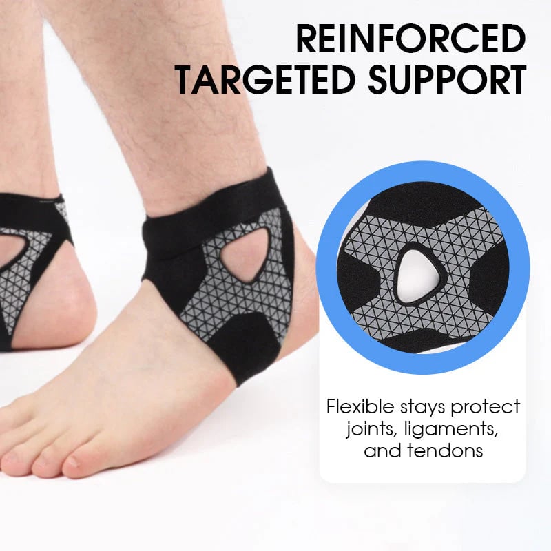 ⏳50 % rabatt idag ⏰ Justerbart elastiskt fotledsstöd 🦶 Bekvämt stöd för sport, promenader och vardagsbru