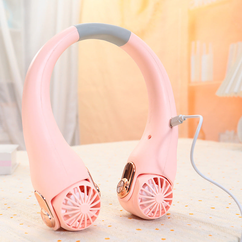🥳STOR REA 2026🥳💞Över 50 000 sålda!🍃💨 50 % RABATT! Luftkonditioneringsfläkt för halsen – extremt tyst, roterar 360°, 3 hastigheter. Handsfree-kylning, lång batteritid. Ett måste i sommar! 😎