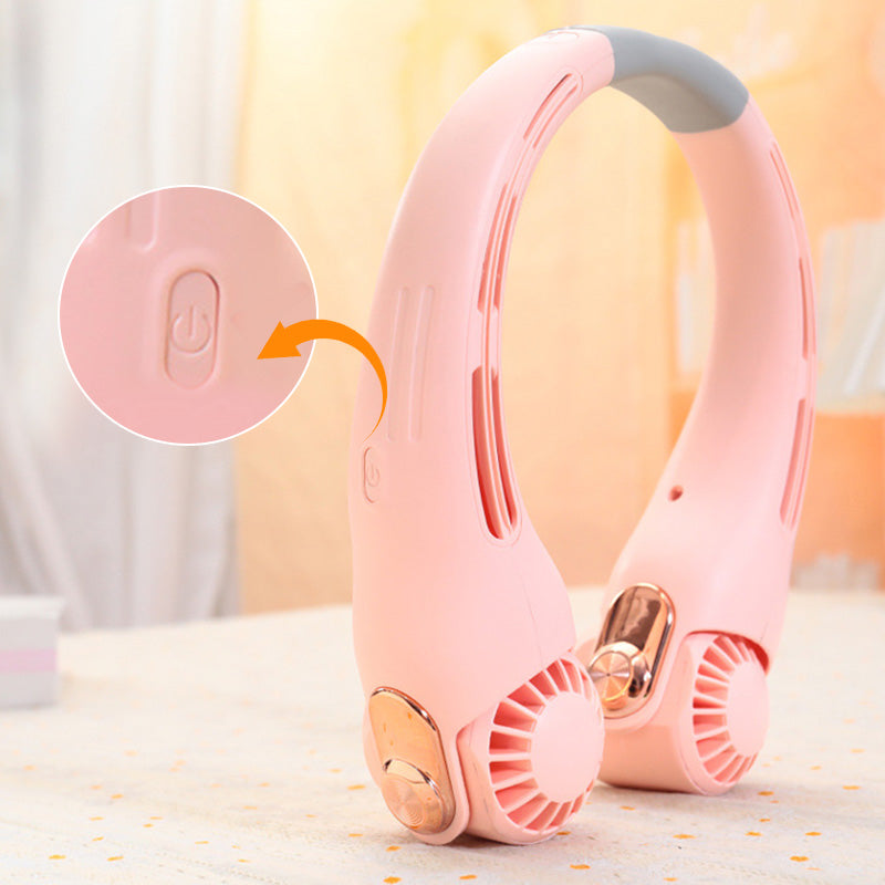 🥳STOR REA 2026🥳💞Över 50 000 sålda!🍃💨 50 % RABATT! Luftkonditioneringsfläkt för halsen – extremt tyst, roterar 360°, 3 hastigheter. Handsfree-kylning, lång batteritid. Ett måste i sommar! 😎