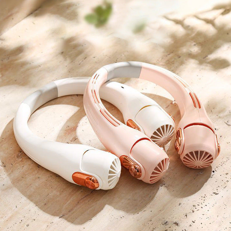 🥳STOR REA 2026🥳💞Över 50 000 sålda!🍃💨 50 % RABATT! Luftkonditioneringsfläkt för halsen – extremt tyst, roterar 360°, 3 hastigheter. Handsfree-kylning, lång batteritid. Ett måste i sommar! 😎