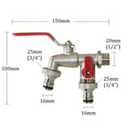 🔥 BLIXTREA: 50 % RABATT! ⚙️ Universell trädgårdskran i rostfritt stål med dubbla utlopp – separata ventiler, tålig och enkel att installera 🚰