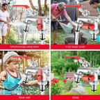 🔥 BLIXTREA: 50 % RABATT! ⚙️ Universell trädgårdskran i rostfritt stål med dubbla utlopp – separata ventiler, tålig och enkel att installera 🚰