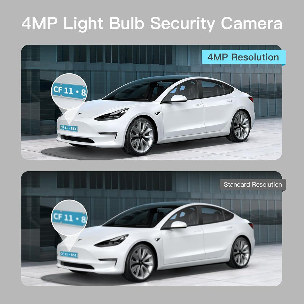 🔥Helt ny uppgradering✨4MP säkerhetskamera med glödlampa, 5G och 2,4 GHz trådlös utomhus- och inomhuskamera med mörkerseende