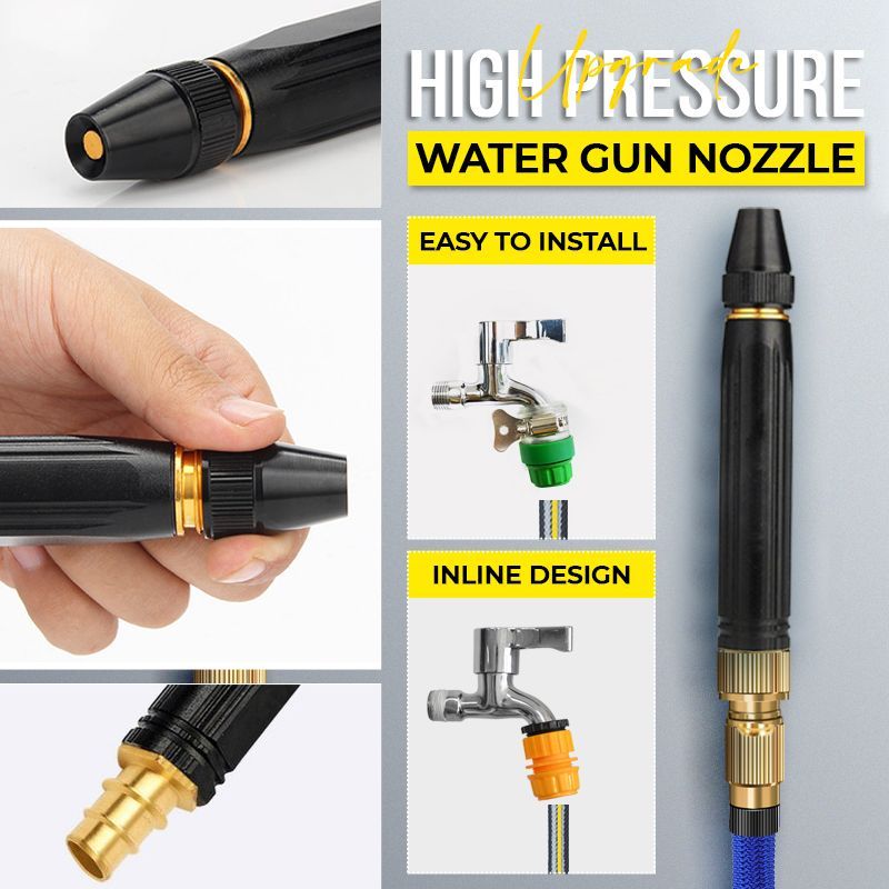 🚿 NUR FÜR KURZE ZEIT: 50 % RABATT! 💧 Hochdruck-Wasserspritzpistole – Autowäsche, Garten, 10-facher Druck, mehrere Modi ⚡