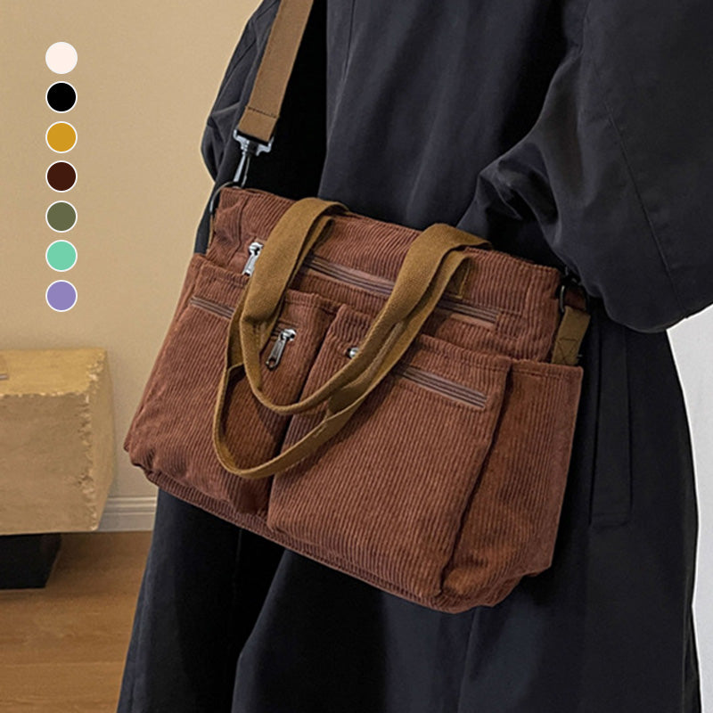 🤎 Elegant axelväska i vintagestil – enfärgad, praktisk och snygg för vardagsbruk