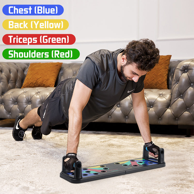 💪 Fällbar multifunktionell push-up-bräda – Förvandla din träning när som helst, var som helst! 🏋️‍♂️🔄