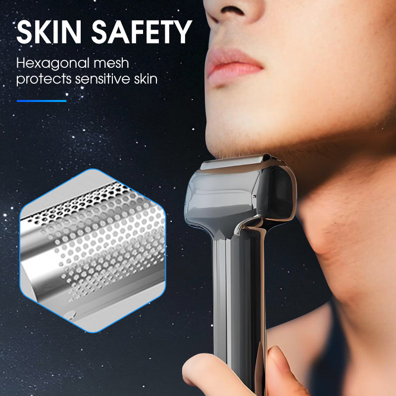 💎 50 % RABATT! 💎 Uppladdningsbar rakapparat för män – 3D-lutbart huvud, IPX6-vattentät och USB-C-snabbladdning ⚡🪒