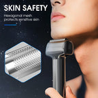 💎 50 % RABATT! 💎 Uppladdningsbar rakapparat för män – 3D-lutbart huvud, IPX6-vattentät och USB-C-snabbladdning ⚡🪒