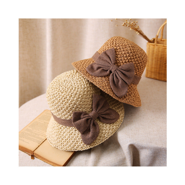 🎀 50 % RABATT 👒 | Halmhatt med retrorosett – hopfällbar och luftig för sommaren