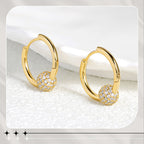 💫 BEGRÆNSET TILBUD: 50 % RABAT! 💍 Guldøreringe med cirkel og lille kugle – delikate, lette og alsidige ✨