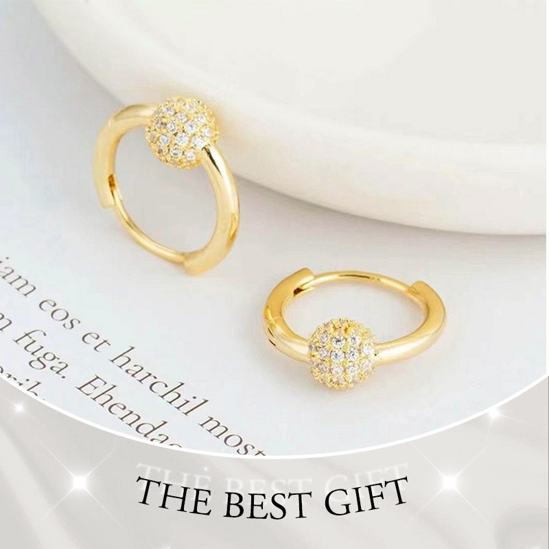 💫 BEGRÆNSET TILBUD: 50 % RABAT! 💍 Guldøreringe med cirkel og lille kugle – delikate, lette og alsidige ✨