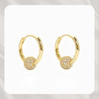 💫 BEGRÆNSET TILBUD: 50 % RABAT! 💍 Guldøreringe med cirkel og lille kugle – delikate, lette og alsidige ✨
