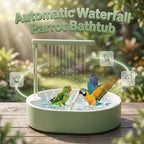 🟐 TIDSBEGRÄNSAD REA! 🚿 Elektriskt fågelbad med regndusch och sittpinne – säker, tyst pump för glada fåglar 🛀