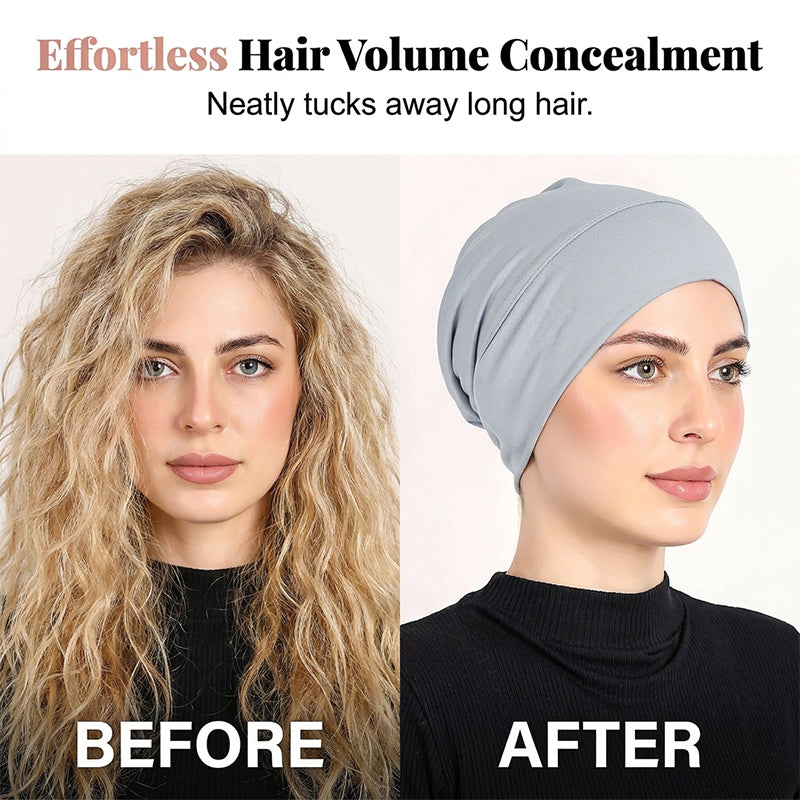 👒 KÖP 1, FÅ 1 GRATIS! ✨ Mjuk, stretchig turbanmössa – mjölkvit, halkfri, mångsidig ✨