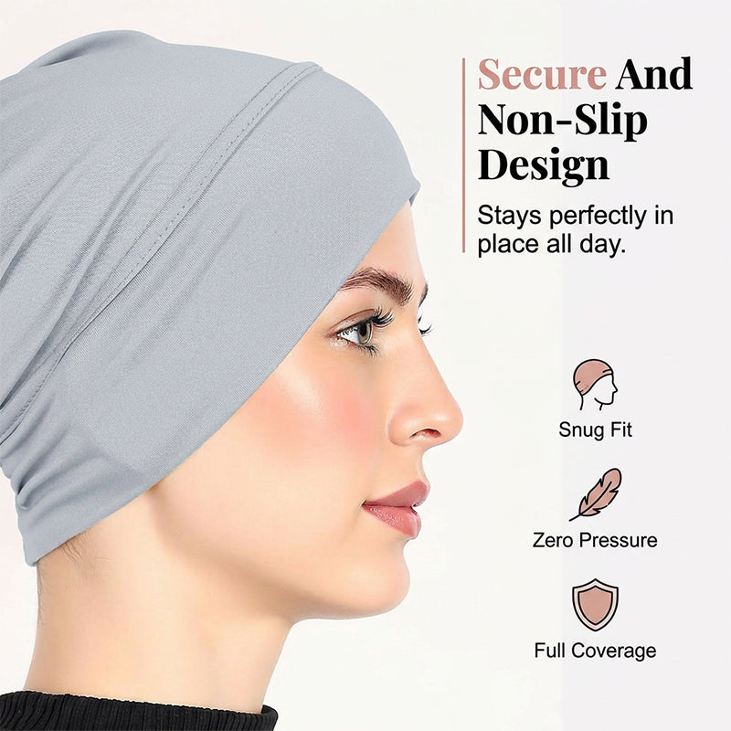 👒 KÖP 1, FÅ 1 GRATIS! ✨ Mjuk, stretchig turbanmössa – mjölkvit, halkfri, mångsidig ✨
