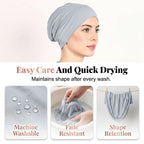 👒 KÖP 1, FÅ 1 GRATIS! ✨ Mjuk, stretchig turbanmössa – mjölkvit, halkfri, mångsidig ✨