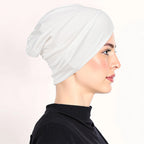 👒 KÖP 1, FÅ 1 GRATIS! ✨ Mjuk, stretchig turbanmössa – mjölkvit, halkfri, mångsidig ✨