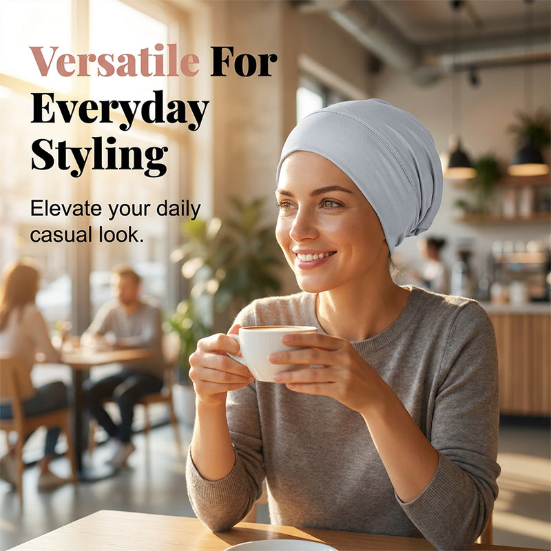👒 KÖP 1, FÅ 1 GRATIS! ✨ Mjuk, stretchig turbanmössa – mjölkvit, halkfri, mångsidig ✨