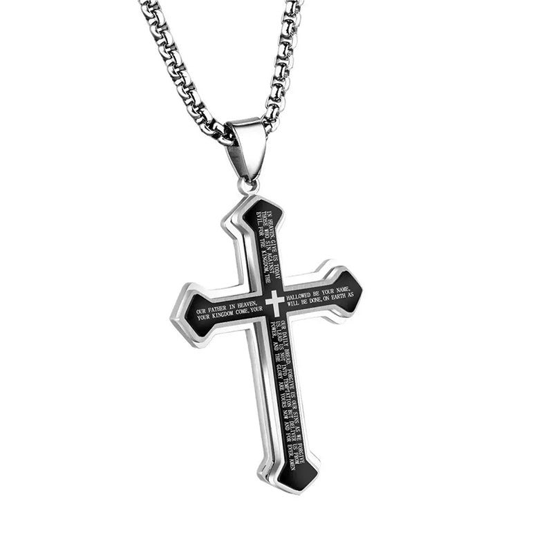 ✝️ Korshalsband med ”Fader vår” – Unisex
