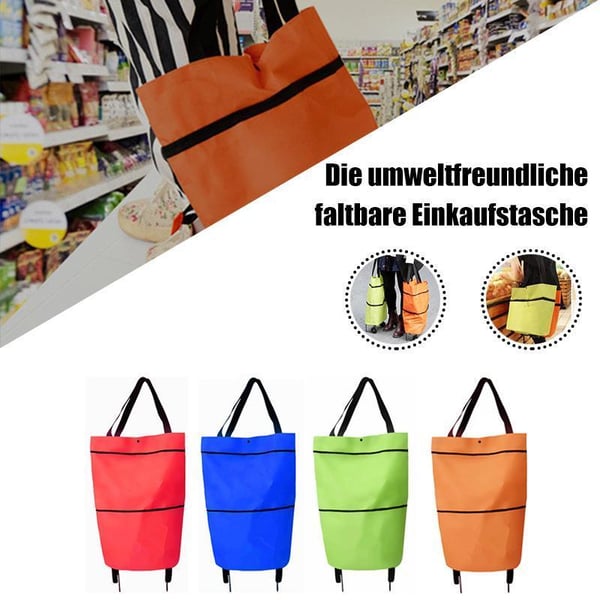 2-i-1 hopfällbar kundvagn