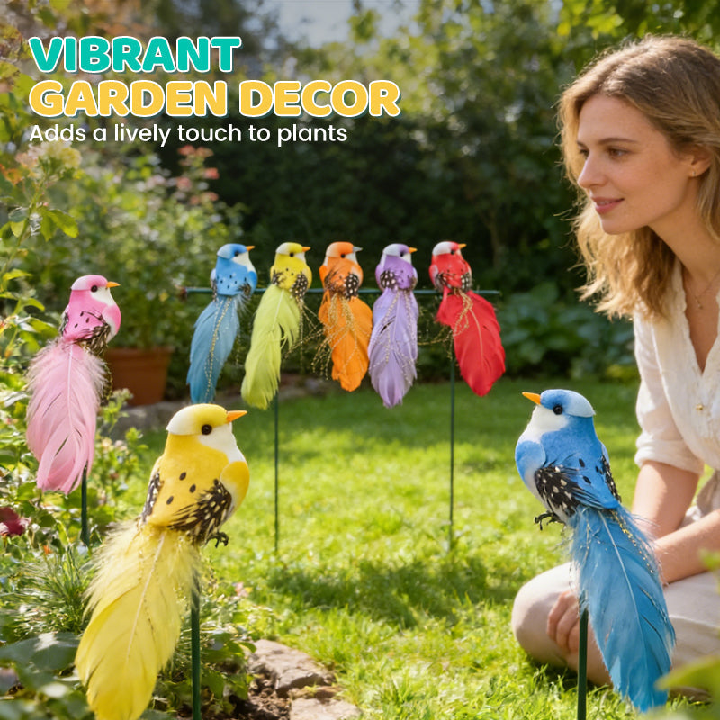 🐦 Fåglar av konstgjorda fjädrar med klämma (12 stycken per förpackning