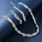 🎉 Rea 2026 — Över 21 500 sålda ✨ Set med glittrande strasshalsband med klor och örhängen 💎